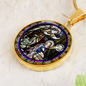 Annunciation to Blessed Virgin Mary circle pendant necklace