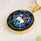 Lamb of God necklace, Lamb of God Agnus Dei pendant necklace, Our Lamb Has Conquered Let Us Follow Him, Lamb of God pendant