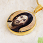 Jesus Christ Pantocrator of Sinai circle pendant necklace