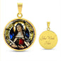 St Terese of Avila circle pendant necklace