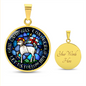 Lamb of God necklace, Lamb of God Agnus Dei pendant necklace, Our Lamb Has Conquered Let Us Follow Him, Lamb of God pendant