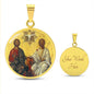 Holy Trinity New Testament circle pendant necklace