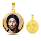 Jesus Christ Pantocrator of Sinai circle pendant necklace