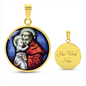 St Anthony Of Padua Finder of Lost Things Cirlcle pendant necklace NEW