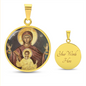 Theotokos Oranta Circle New circle ShineOn Cirlcle pendant necklace NEW