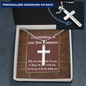 First Communion gift Personalized Cross Necklace