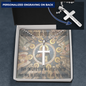 Confirmation Gift, Jesus Choir of Angels, Personalized Cross Necklace