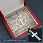 Confirmation Gift, Jesus Choir of Angels, Personalized Cross Necklace