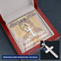 Confirmation gift, Guardian Angel gift, Personalized Cross Necklace gift