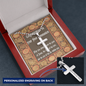 First Communion Gift Personalized Gift Cross Necklace Celtic Patterns Silver Cross Necklace Christian Necklace Cross Pendant Catholic Cross
