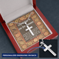 First Communion Gift Celtic Patterns Christian Necklace Cross Pendant Chain Catholic Cross Personalized Cross Necklace Silver Cross Necklace