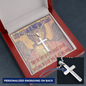 Confirmation gift, Archangel Michael, Personalized Cross Necklace