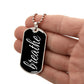 Breathe Dog Tag Military Pendant Necklace