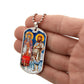 St John the Baptist and Zechariah icon dog tag necklace