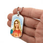 Immaculate Heart of Mary Dog Tag military pendant necklace