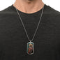 Dog Headed Saint Christopher  Military Dog Tag pendant necklace