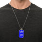 In the beginning, God created the heavens and the Earth. Genesis 1:1. Dog Tag pendant necklace. Military ball chain