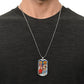 St John the Baptist and Zechariah icon dog tag necklace