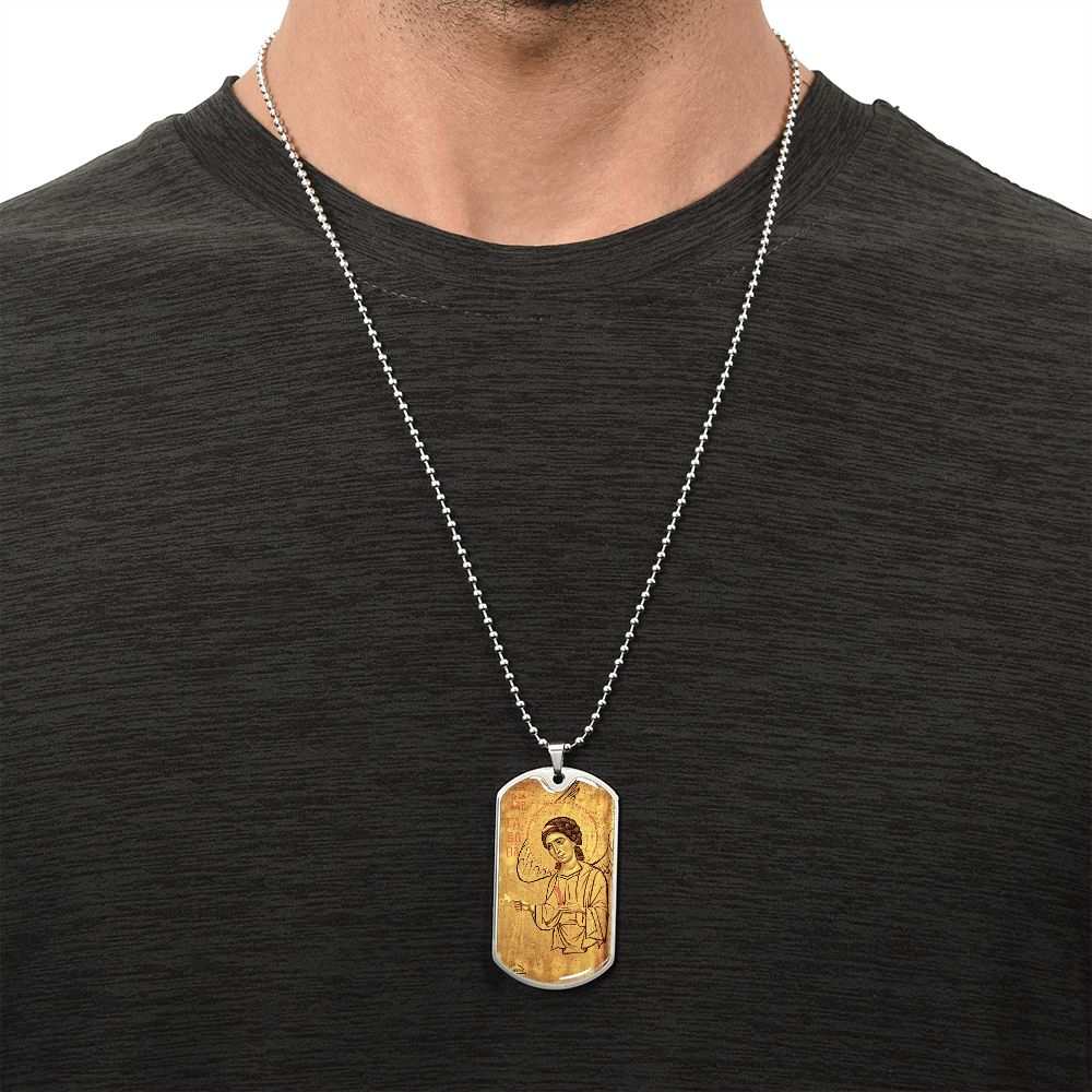 Archangel Gabriel Sinai dog tag necklace