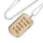 It's Fine. I'm Fine. Everything is Fine. Boyfriend gift, Dog Tag Military Necklace, Inspirational quote, Motivational quote, Positive quote