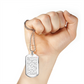 Lord's Prayer Our Father Prayer Curch Slavonic Dog Tag pendant necklace