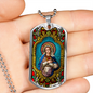 Sacred Heart of Mary Dog Tag military pendant necklace