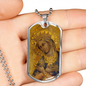 Virgin Mary Dog Tag Necklace