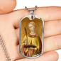 Saint Lucy Dog Tag military pendant necklace