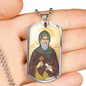 Saint Finnian of Clonard Dog Tag military pendant necklace