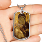 Virgin Mary Eleusa Vladimir Dog Tag military necklace