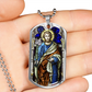 St Joseph dog tag necklace