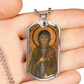 St Clare of Assisi dog tag necklace