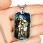 Saint Dorothea Dog Tag military pendant necklace