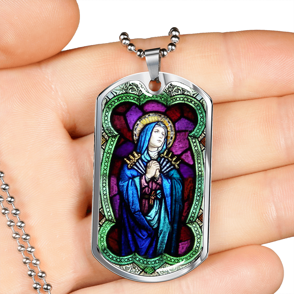 Our Lady of Sorrows, Mother of Sorrows, Our Lady Dolours, Seven Sorrows Mary, Sorrowful Mother, Our Lady of Piety pendant necklace