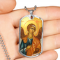 Archangel Raphael Dog Tag military pendant necklace