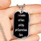 En El Nombre Del Padre Spanish dog tag pendant necklace