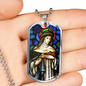 Saint Catherine of Siena Dog Tag military pendant necklace