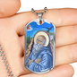 Saint Benedict of Nursia Dog Tag military pendant necklace