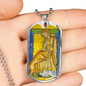 Saint Margaret of Scotland Dog Tag military pendant necklace