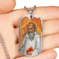 Saint Benedict of Nursia Dog Tag military pendant necklace