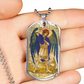 St Michael the Archangel dog tag necklace