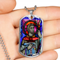 Saint Columba of Iona Dog Tag military pendant necklace
