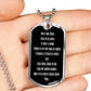 Hail Mary full of grace the Lord is with thee Dog Tag pendant necklace in Spanish