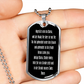 Hail Mary full of grace in German Dog Tag pendant necklace