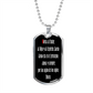 Gloria Al Padre Spanish dog tag pendant necklace