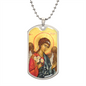 Archangel Barachiel Dog Tag military pendant necklace