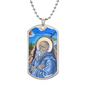 Saint Benedict of Nursia Dog Tag military pendant necklace
