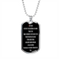 Padre Nuestro Spanish dog tag pendant necklace
