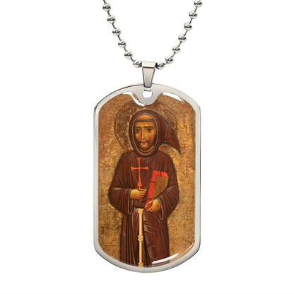 St Francis of Assisi dog tag necklace
