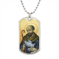 Saint Columba of Iona  Dog Tag military pendant necklace